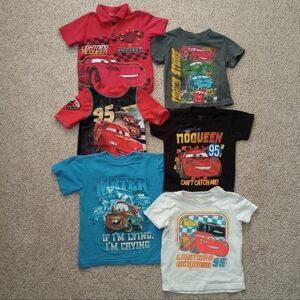 Disney Pixar Cars Lot Of Kids Shirts
